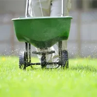 fertilizing lawn
